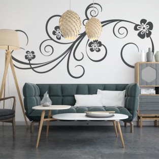 Vinilos decorativos dibujo flores decoración paredes Vinilos decorativos dibujo flores decoración paredes