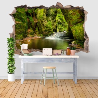 Vinilos agujero 3d pared finnich glen escocia