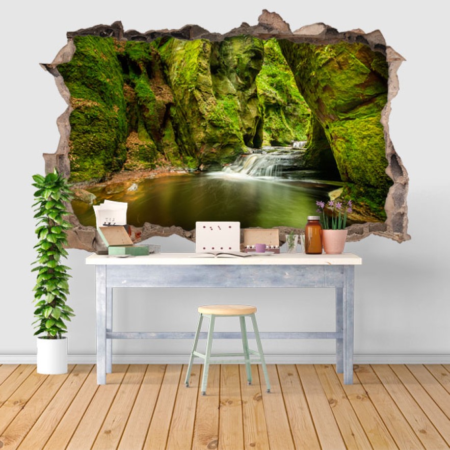 Vinilos agujero 3d pared finnich glen escocia