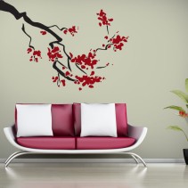 Vinilos decorativos rama árbol flor de cerezo