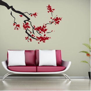 Vinilos decorativos rama árbol flor de cerezo Vinilos decorativos rama árbol flor de cerezo