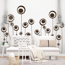 Vinilos decorativos flores círculos
