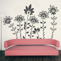 Vinilos decorativos flores modernas