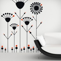 Vinilos decorativos flores pop paredes