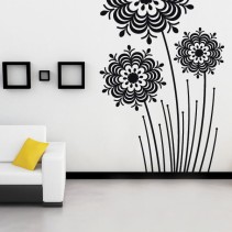 Vinilos decorativos flores vintage