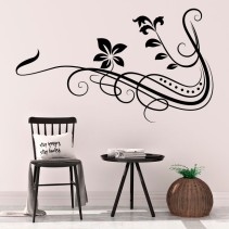 Vinilos decorativos flores tribal