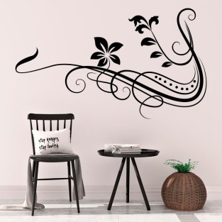 Vinilos decorativos flores tribal