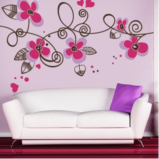 Vinilos y pegatinas flores y corazones decorativos Vinilos y pegatinas flores y corazones decorativos