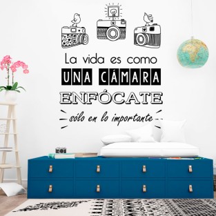 Vinilos decorativos: la vida es como una cámara