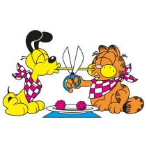 Vinilos decorativos garfield y odie