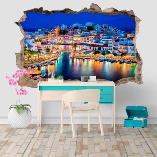Vinilos agujero 3d grecia ágios nikolaos isla de creta