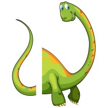 Vinilos infantiles dinosaurio para puertas