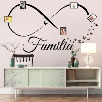 Vinilos de infinito con fotos familia y mariposas
