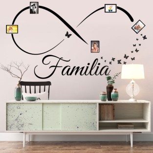 Vinilos de infinito con fotos familia y mariposas