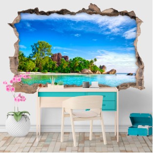 Vinilos agujero 3d isla la digue seychelles Vinilos agujero 3d isla la digue seychelles