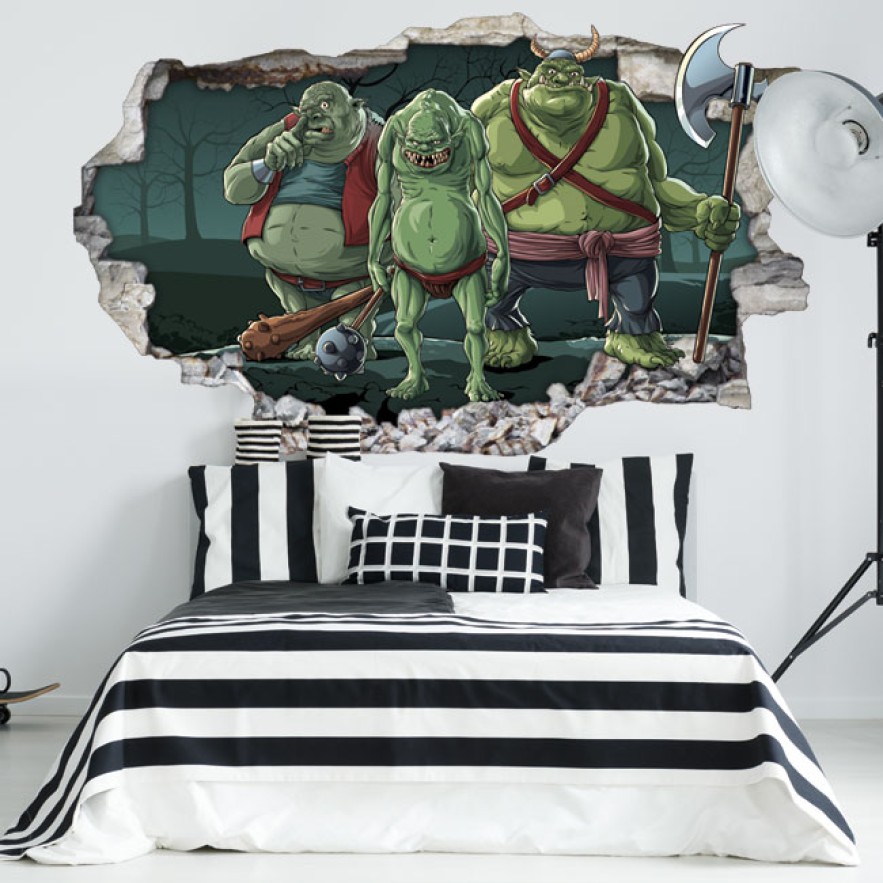 Vinilos y pegatinas juveniles 3d trolls