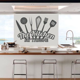 Vinilos decorativos "the kitchen my throne" Vinilos decorativos "the kitchen my throne"