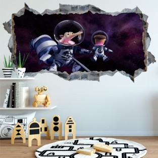 Vinilos decorativos agujero 3d la era del hielo Vinilos decorativos agujero 3d la era del hielo
