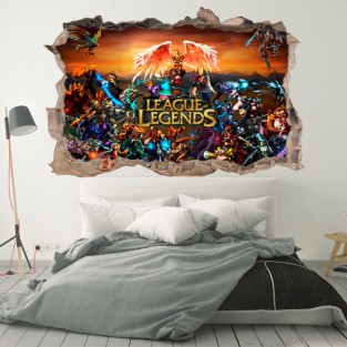 Vinilos decorativos agujero 3d league of legends Vinilos decorativos agujero 3d league of legends