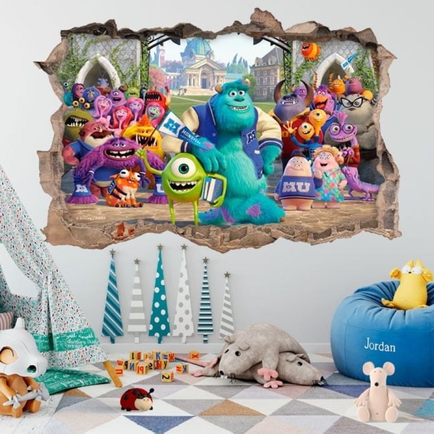 Vinilos y pegatinas 3d disney pixar monsters university