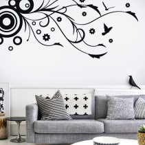 Vinilos decorativos dibujo naturaleza floral