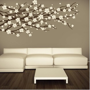 Vinilos decorativos paredes ramas florales Vinilos decorativos paredes ramas florales