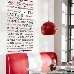 Vinilos decorativos reglas del comedor