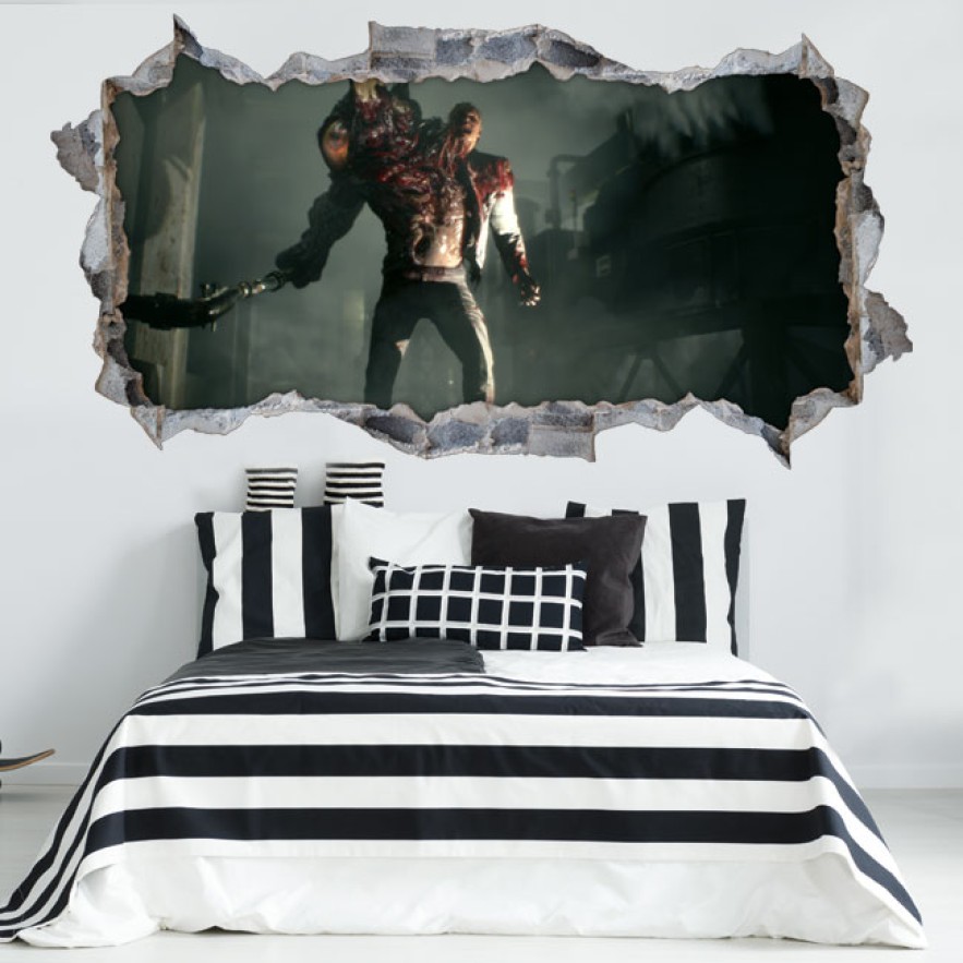 Vinilo decorativo resident evil en 3d