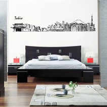 Vinilos decorativos skyline tokio japón
