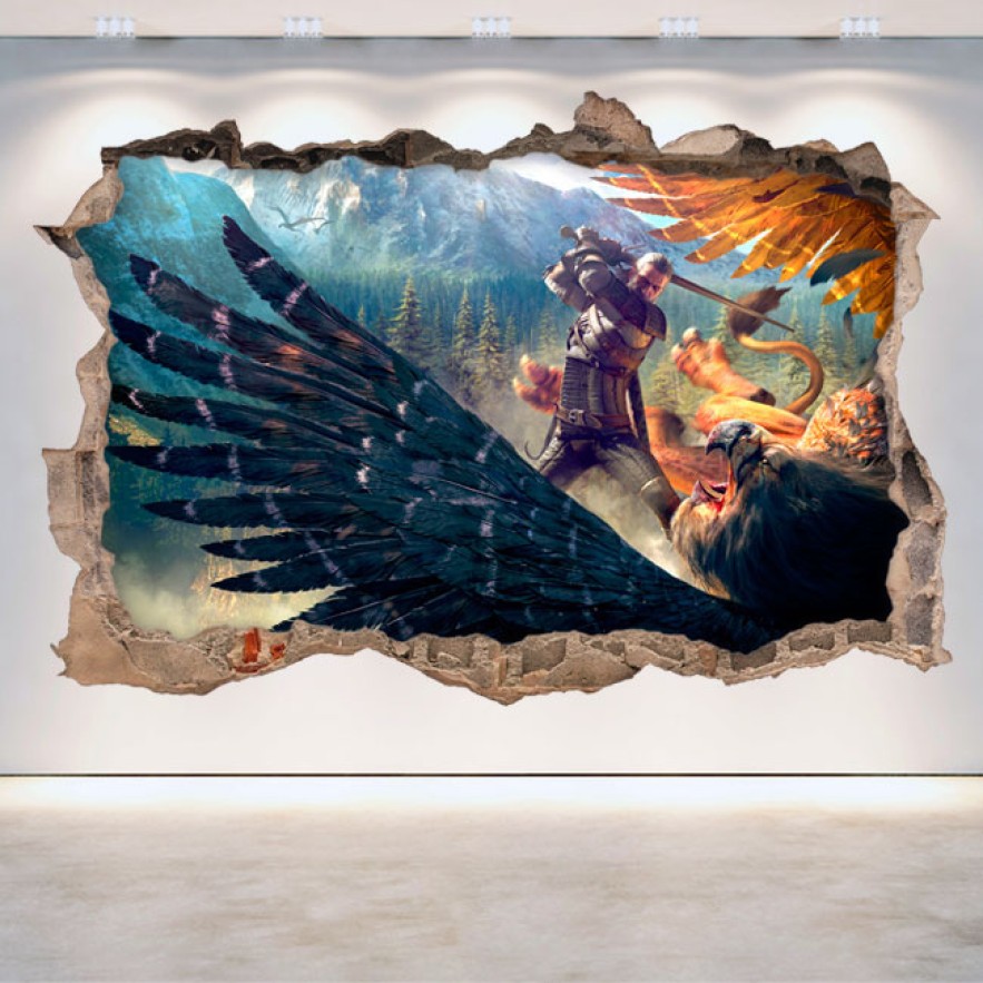 Vinilos agujeros 3d the witcher 3 wild hunt