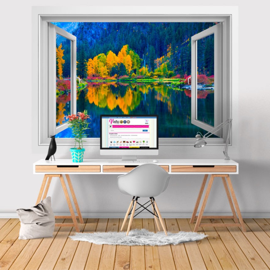 Vinilos efecto ventana 3d washington lago jolanda