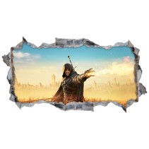 Vinilo decorativo agujero 3d witcher fantasy