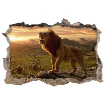 Vinilos decorativos agujero 3d el rey león