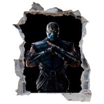 Vinilo agujero 3d videojuego mortal kombat