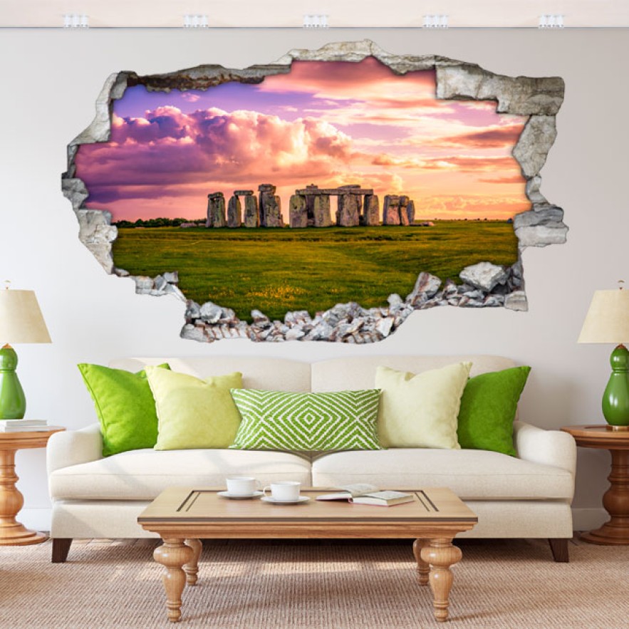 Vinilos agujeros 3d stonehenge