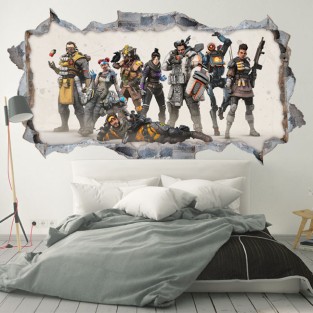Vinilo decorativos agujero 3d videojuego apex legends