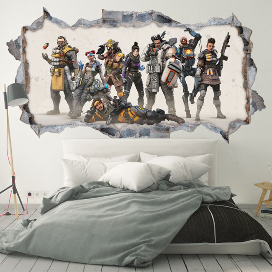 Vinilo decorativos agujero 3d videojuego apex legends