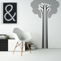 Vinilos decorativos árbol de líneas