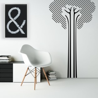 Vinilos decorativos árbol de líneas