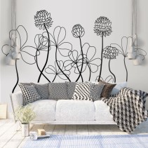 Vinilos y pegatinas dibujo flores para decorar