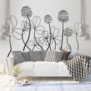 Vinilos y pegatinas dibujo flores para decorar Vinilos y pegatinas dibujo flores para decorar