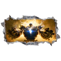 Vinilo decorativo y pegatina agujero 3d league of legends