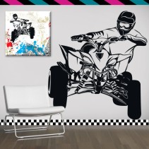Vinilos decorativos silueta quad bike