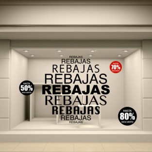 Vinilos decorativos texto rebajas comercios