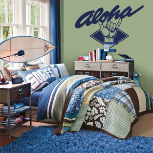 Vinilos texto surf aloha