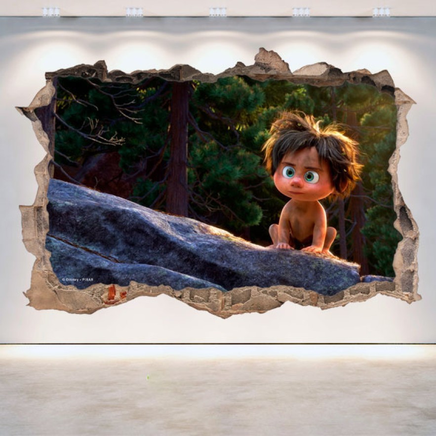 Vinilos disneyagujero  3d pared el viaje de arlo