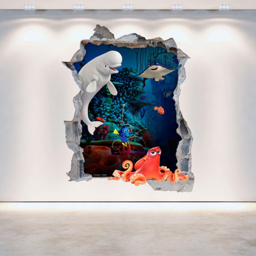 Vinilos agujero 3d disney película buscando a dory