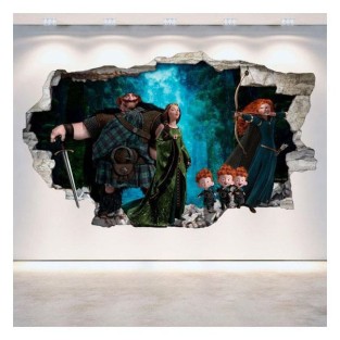 Vinilos  agujero 3d disney brave