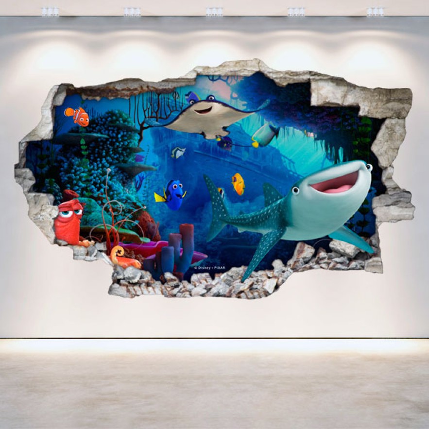 Vinilos agujero 3d disney buscando a dory