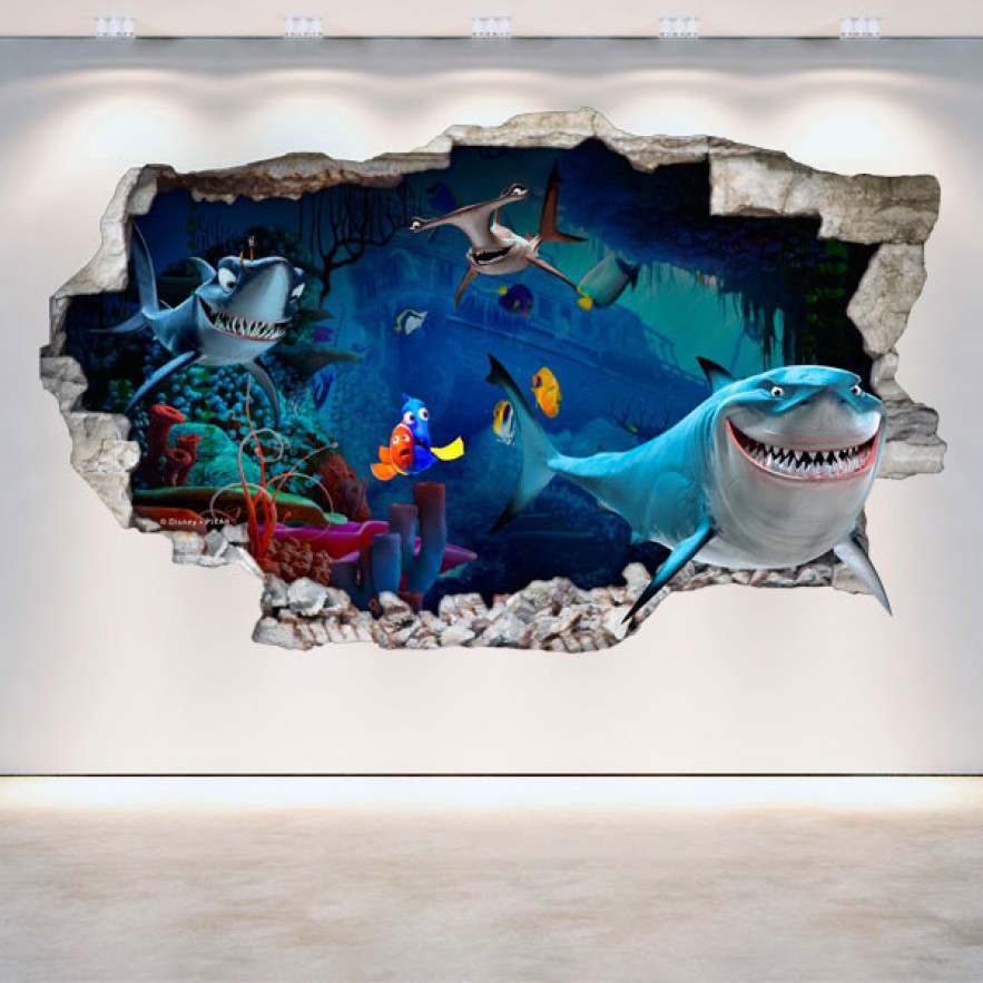 Vinilos agujero 3d disney película buscando a nemo